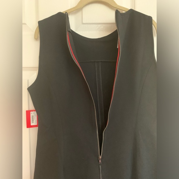 SPANX Little Black Dress: Crewneck A-Line Back Zip Knee Length Stretchy L - Picture 4 of 11
